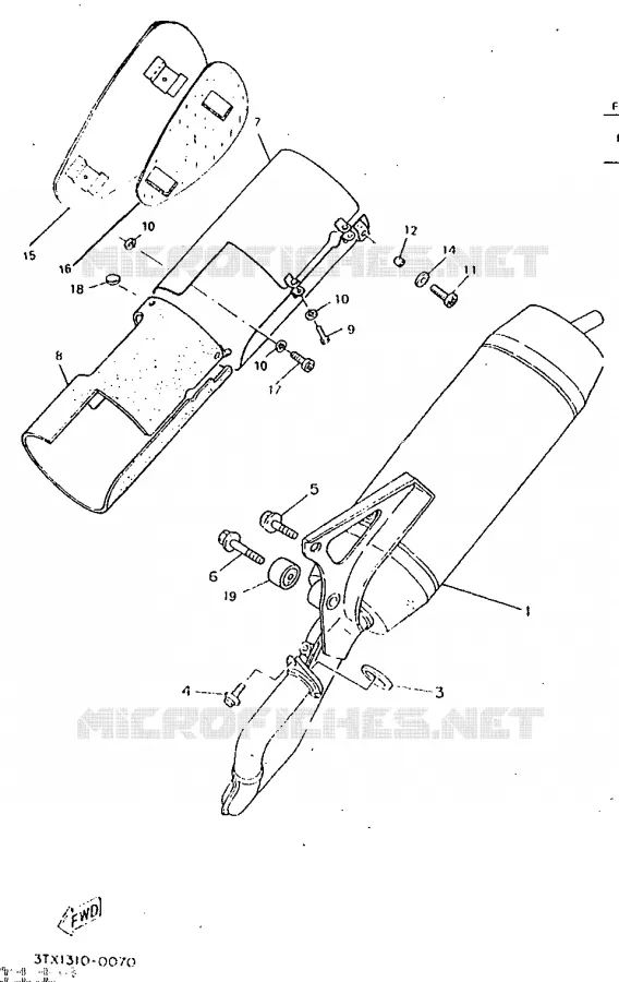 ECHAPPEMENT Yamaha SCOOTER 50 1998 BOOSTER  CW50RSX