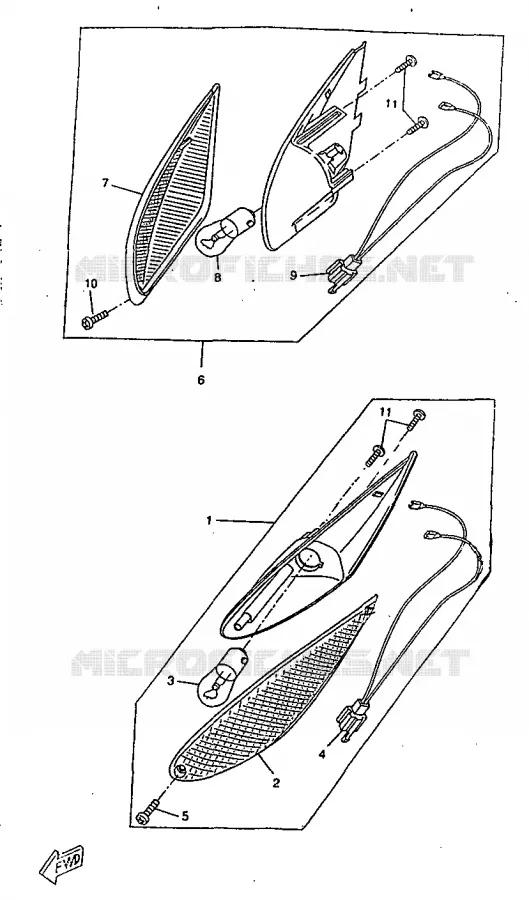 CLIGNOTANT Yamaha SCOOTER 50 1998 BOOSTER  CW50RSX