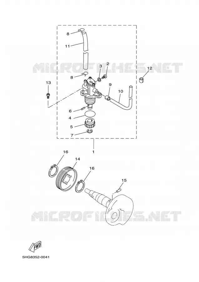 POMPE A HUILE Yamaha SCOOTER 50 2005 BW'S  CW50S