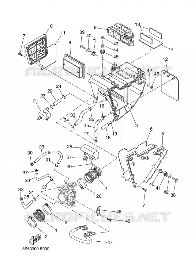 ADMISSION Yamaha MOTO 660 2007 XTR  XT660R