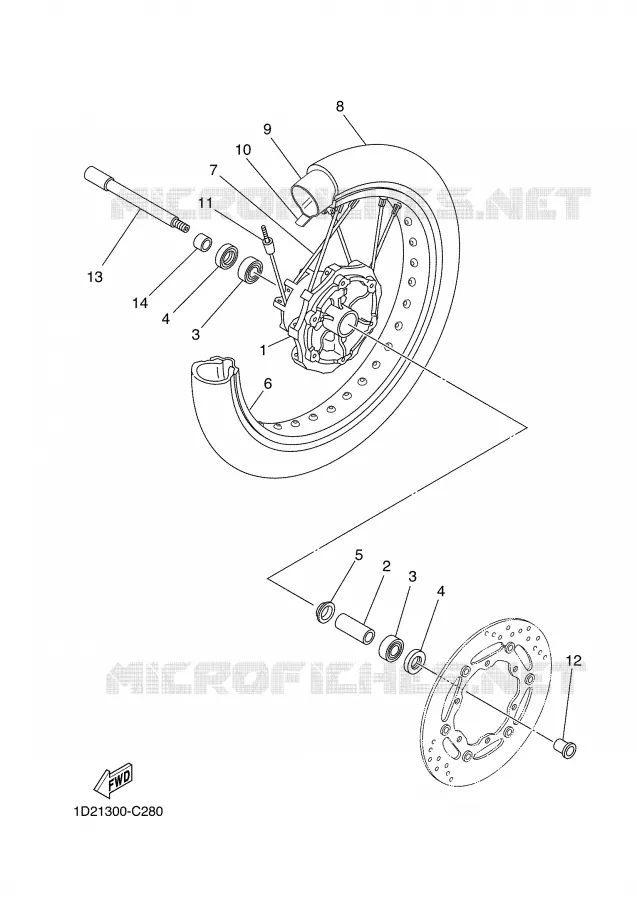 ROUE AVANT Yamaha MOTO 660 2004 XTX  XT660X