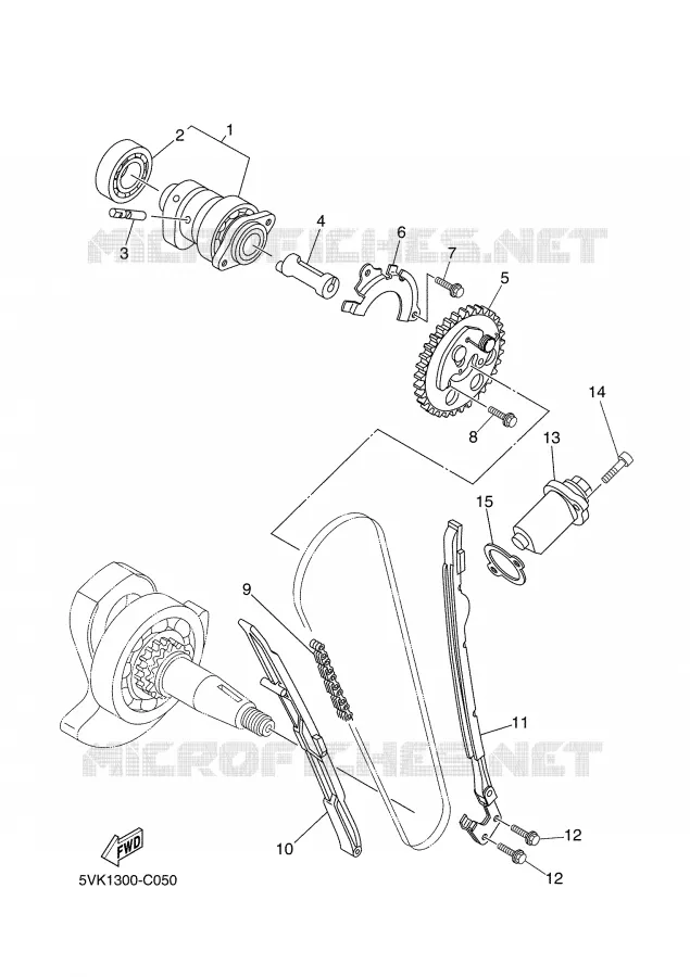 ARBRE A CAMES / CHAINE DE DISTRIBUTION Yamaha MOTO 660 2006 XTX  XT660X