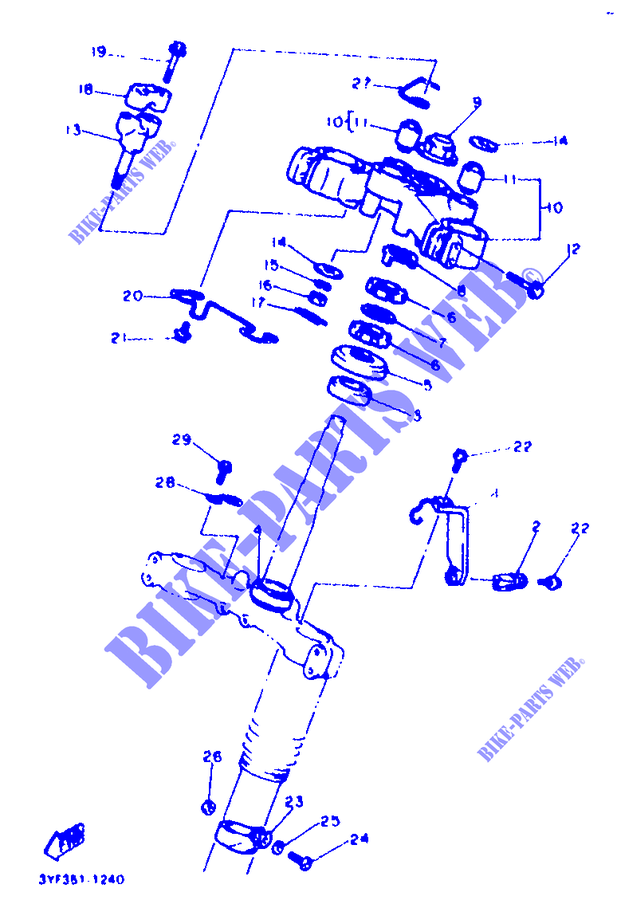 DIRECTION pour Yamaha XTZ660 de 1991