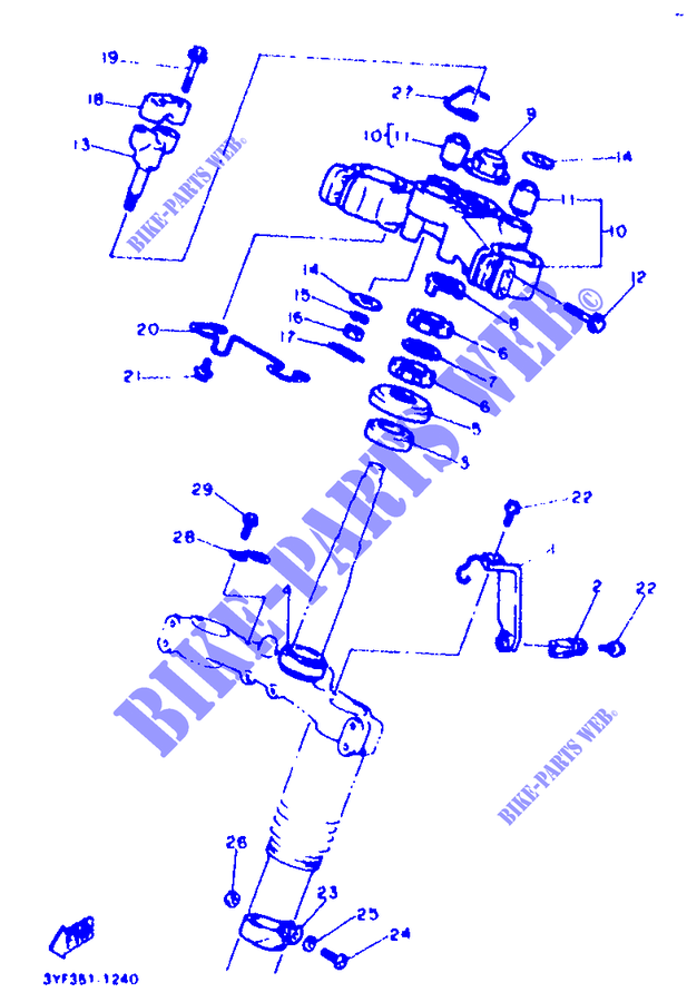 DIRECTION pour Yamaha XTZ660 de 1991