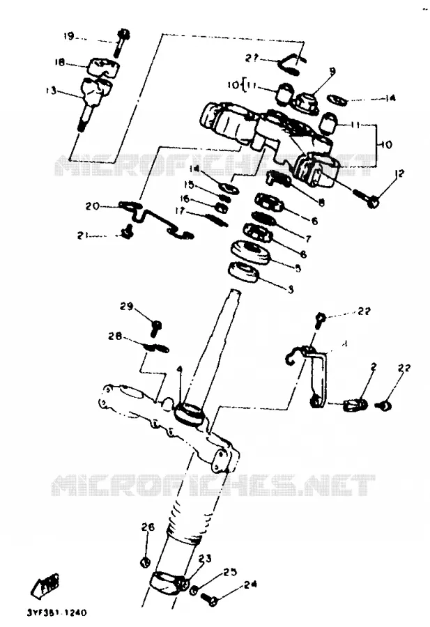 DIRECTION Yamaha MOTO 660 1992 TENERE  XTZ660