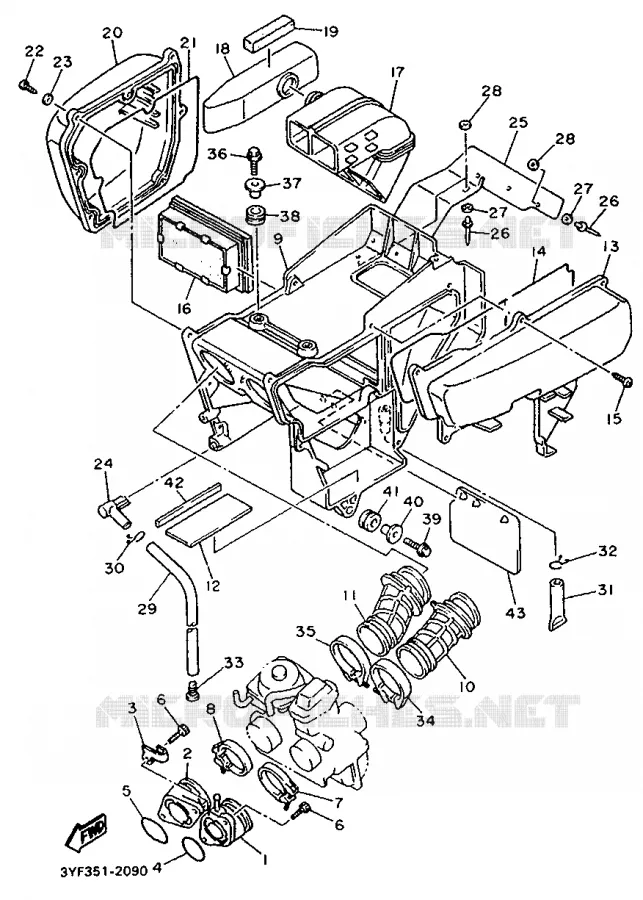 ADMISSION Yamaha MOTO 660 1996 TENERE  XTZ660