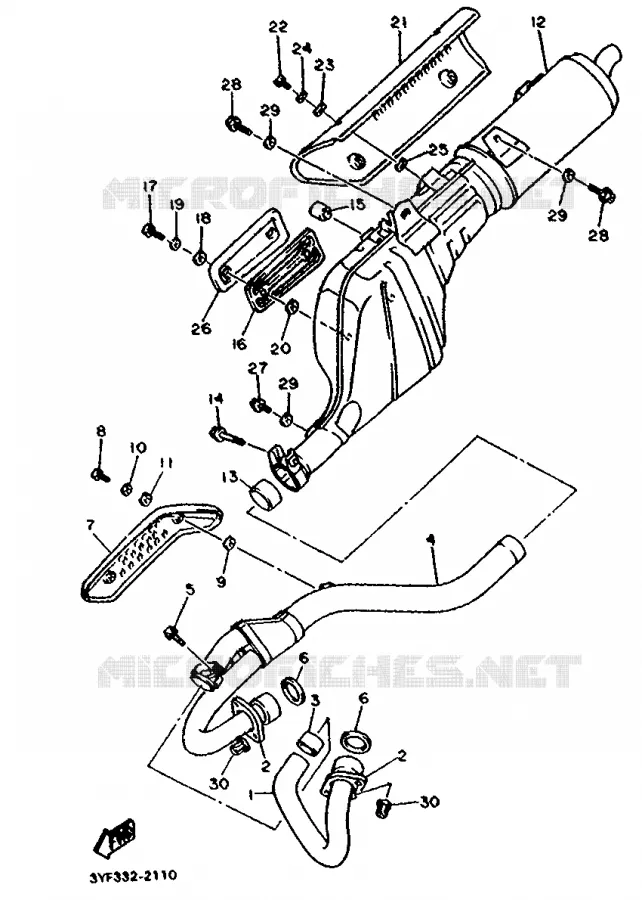 ECHAPPEMENT Yamaha MOTO 660 1992 TENERE  XTZ660N (20.0KW