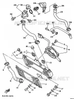 RADIATEUR / DURITES pour Yamaha XTZ750 de 1989