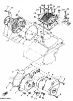 CARTER   MOTEUR 1 pour Yamaha XTZ750 de 1989