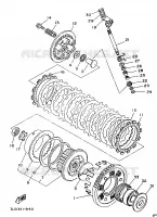 EMBRAYAGE DE DEMARREUR pour Yamaha XTZ750 de 1989