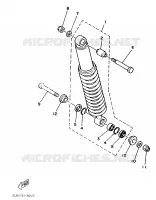 AMORTISSEUR ARRIERE pour Yamaha XTZ750 de 1989