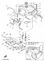 RESERVOIR A ESSENCE pour Yamaha XTZ750 de 1989