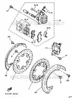 ETRIER DE FREIN AVANT pour Yamaha XTZ750 de 1989