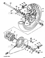 ROUE ARRIERE pour Yamaha XTZ750 de 1989