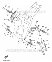 SUPPORT / REPOSE PIEDS pour Yamaha XTZ750 de 1989