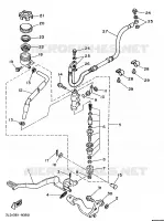MAITRE CYLINDRE DE FREIN ARRIERE pour Yamaha XTZ750 de 1989