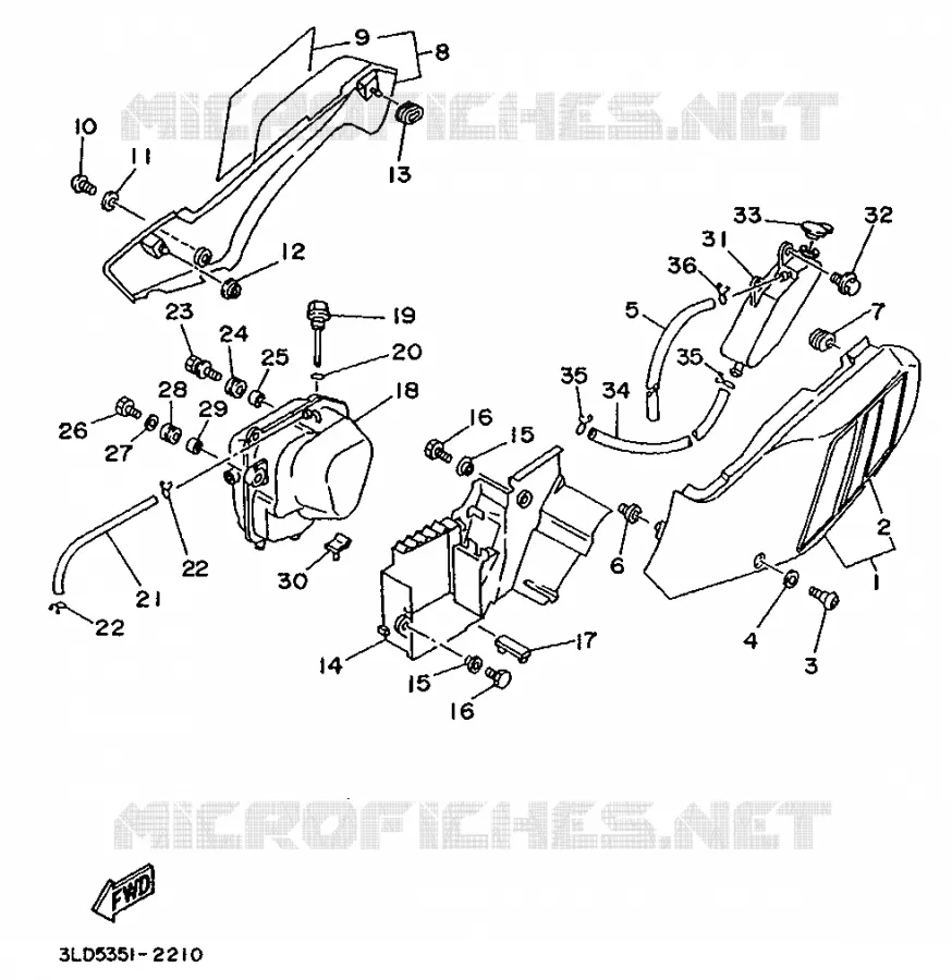 CACHE LATERAL - RESERVOIR D'HUILE Yamaha MOTO 750 1993 SUPERTENERE  XTZ750