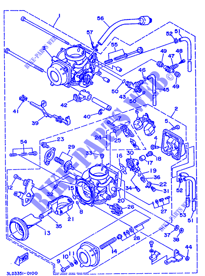 CARBURATEUR pour Yamaha XTZ750 (37KW) de 1991