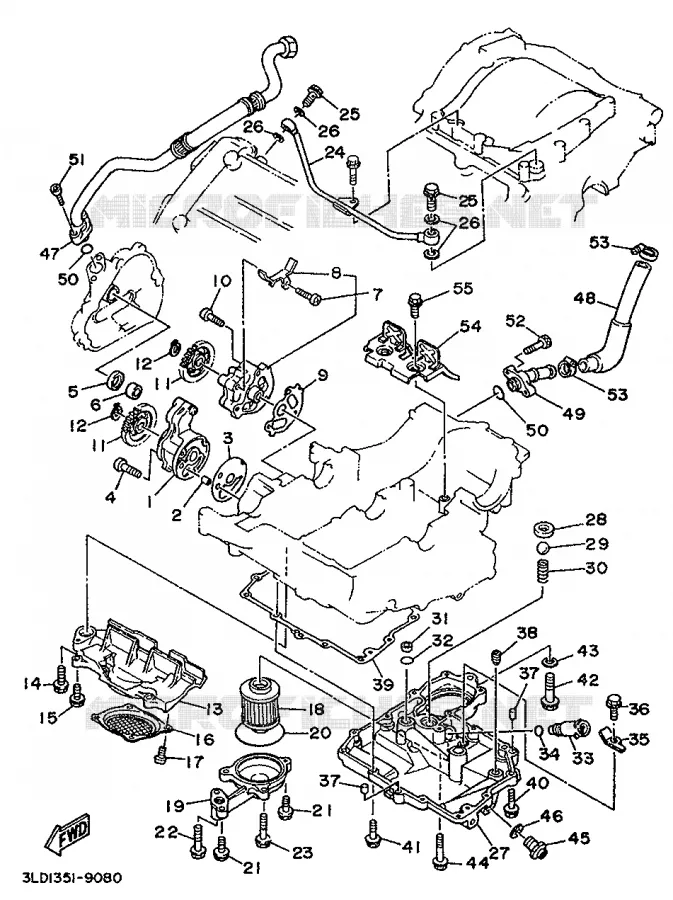 POMPE A HUILE Yamaha MOTO 750 1991 SUPERTENERE  XTZ750B
