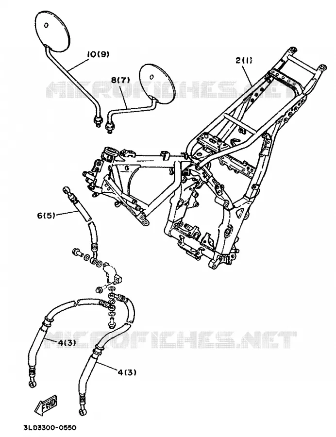 PIÈCES OPTIONNELLES - PARTIE CYCLE Yamaha MOTO 750 1991 SUPERTENERE  XTZ750B