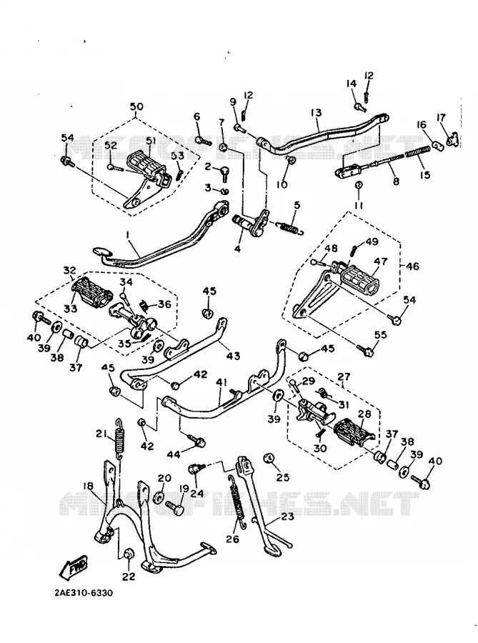 SUPPORT / REPOSE PIEDS Yamaha MOTO 1000 1987 VIRAGO  XV1000