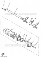 BARILLET DE SELECTION / FOURCHETTES pour Yamaha XV1100 de 1991