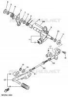 AXE DE SELECTEUR / PEDALE pour Yamaha XV1100 de 1991