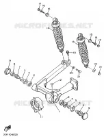 BRAS OSCILLANT / AMORTISSEUR pour Yamaha XV1100 de 1991