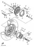 ROUE ARRIERE pour Yamaha XV1100 de 1991