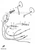 GUIDON ET CABLES pour Yamaha XV1100 de 1991