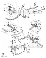 SUPPORT / REPOSE PIEDS pour Yamaha XV1100 de 1991