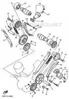 ARBRE A CAMES / CHAINE DE DISTRIBUTION pour Yamaha XV1100 de 1991