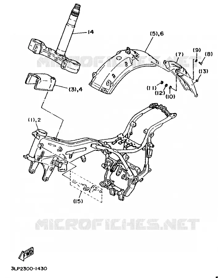 PIÈCES OPTIONNELLES - PARTIE CYCLE Yamaha MOTO 1100 1992 VIRAGO  XV1100