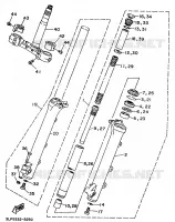 DIRECTION pour Yamaha XV1100 de 1997