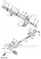 AXE DE SELECTEUR / PEDALE pour Yamaha XV1100 de 1997
