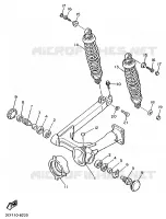 BRAS OSCILLANT / AMORTISSEUR pour Yamaha XV1100 de 1997