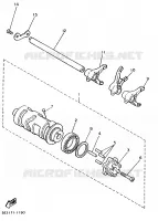 BARILLET DE SELECTION / FOURCHETTES pour Yamaha XV1100 de 1997