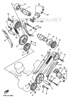 ARBRE A CAMES / CHAINE DE DISTRIBUTION pour Yamaha XV1100 de 1997