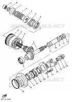 TRANSMISSION INTERMEDIAIRE pour Yamaha XV1100 de 1997