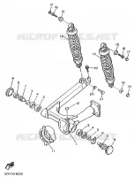 BRAS OSCILLANT / AMORTISSEUR pour Yamaha XV1100 de 1997