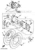 ETRIER DE FREIN AVANT pour Yamaha XV1100 de 1997