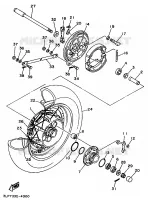 ROUE ARRIERE pour Yamaha XV1100 de 1997