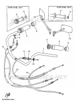 GUIDON ET CABLES pour Yamaha XV1100 de 1997
