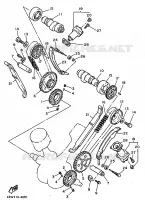 ARBRE A CAMES / CHAINE DE DISTRIBUTION pour Yamaha XV1100 de 1997