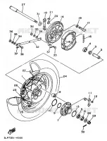 ROUE ARRIERE pour Yamaha XV1100 de 1997