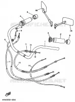 GUIDON ET CABLES pour Yamaha XV1100 de 1997