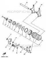 BARILLET DE SELECTION / FOURCHETTES pour Yamaha XV125 de 1997