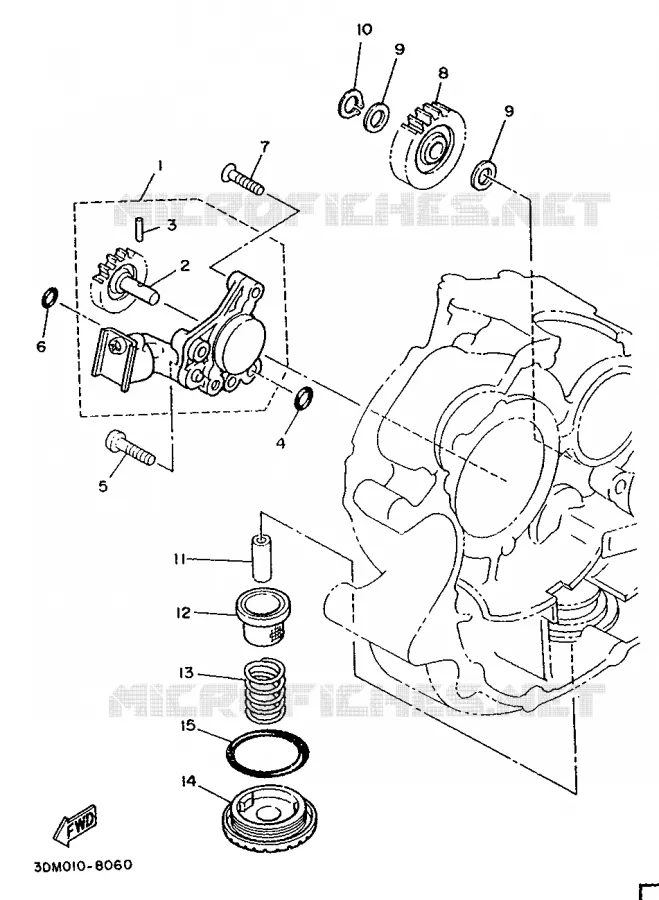 POMPE A HUILE Yamaha MOTO 125 1997 VIRAGO  XV125