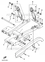 BRAS OSCILLANT / AMORTISSEUR pour Yamaha XV125 de 1997