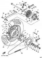 ROUE ARRIERE pour Yamaha XV125 de 1997